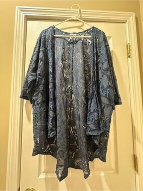 LuLaRoe Navy Lace Kimono